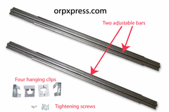 Adjustable File Rails for Metal Lateral Cabinets (25”–42”) – Heavy Duty Steel Bar Set of 2